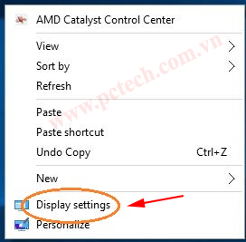 Thay đổi kích thước biểu tượng trên desktop