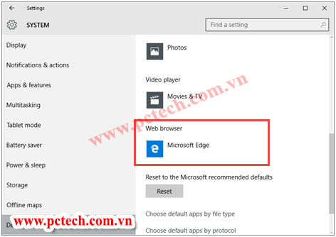 Cách thay đổi trình duyệt mặc định trong Win 10