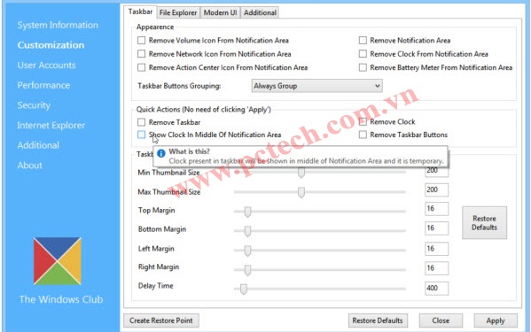Công cụ tùy chỉnh "All in One" trên Win 10
