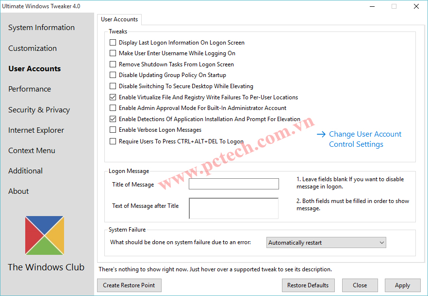 Công cụ tùy chỉnh "All in One" trên Win 10