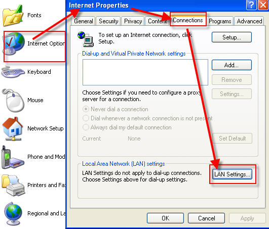 Laptop không vào được web