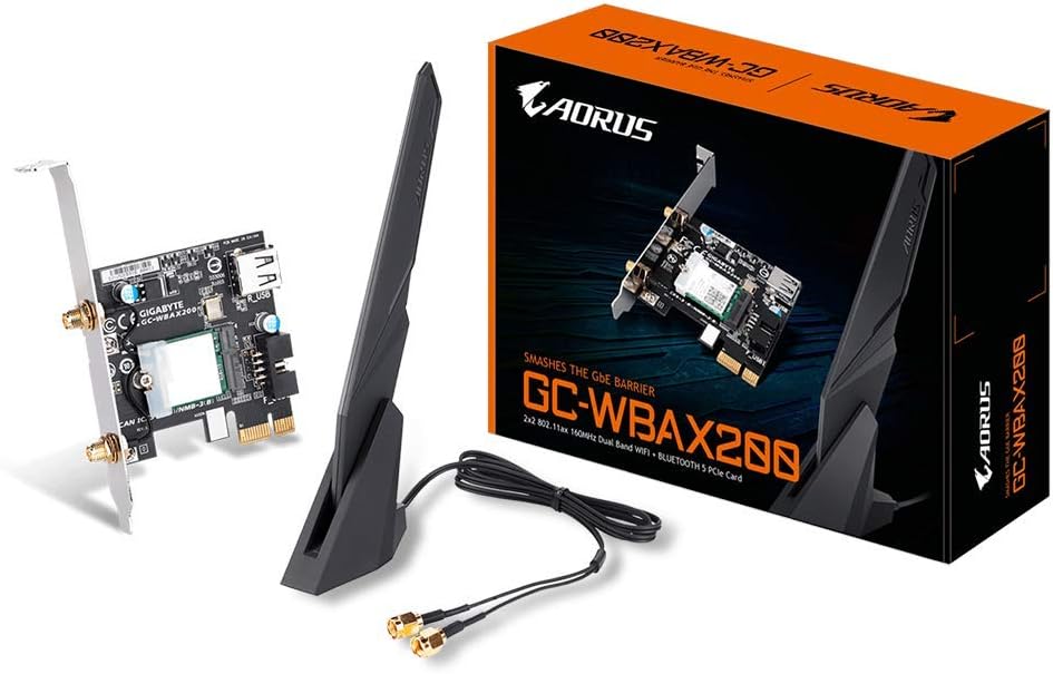 Card Wi-Fi 6 PCIe Gigabyte GC-WBAX200 + Bluetooth 5.1