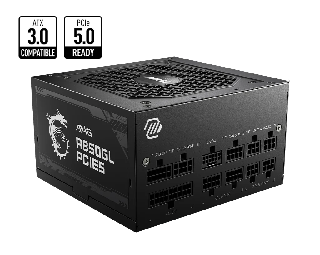 Nguồn MSI MAG A850GL PCIE5 850W 80 Plus Gold Full Modular